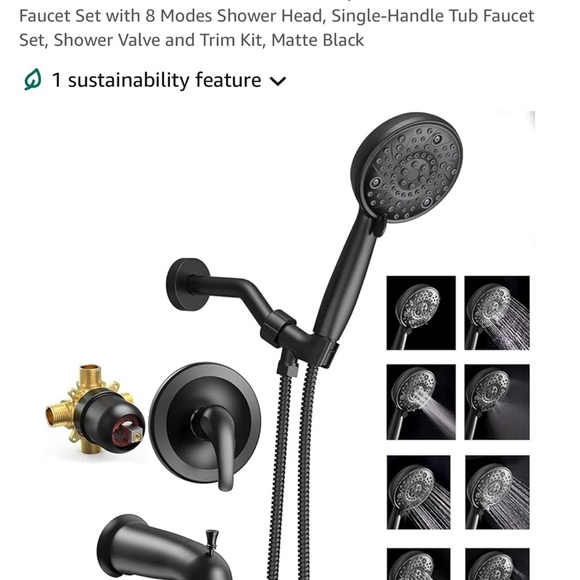 Elegant Oil Rubbed Bronze Shower Faucet Set with Multi-Function Head - Picture 1 of 13